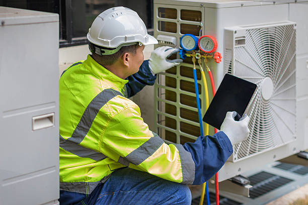 Professional Air Conditioning Repair technician working in Revere, PA